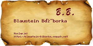 Blaustein Bíborka névjegykártya