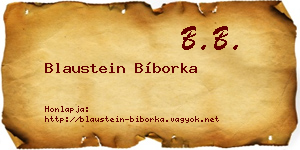 Blaustein Bíborka névjegykártya