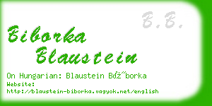 biborka blaustein business card